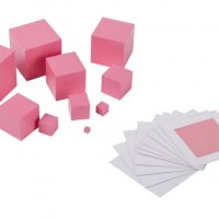Контролни карти за голяма розова кула Монтесори 1-10см., снимка 7 - Образователни игри - 25013053