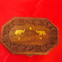 Красива Стара Индийска Кутия за Бижута, снимка 2 - Антикварни и старинни предмети - 20736994
