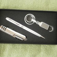 Луксозен нов бизнес комплект Nogest- ножче, химикал и ключодържател, снимка 9 - Други - 8932115