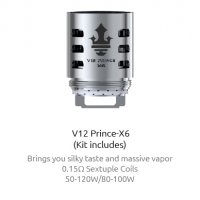 Изпарителна глава Smok Prince V12-X6 Sextuple Core 0.15ohm, снимка 2 - Аксесоари за електронни цигари - 21946919