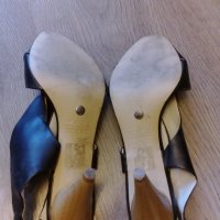 Елегантни тъмносини обувки , снимка 3 - Дамски обувки на ток - 24698475