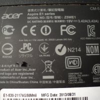 Лаптоп Acer Aspire E1 Z5WE1, снимка 5 - Лаптопи за дома - 24892283