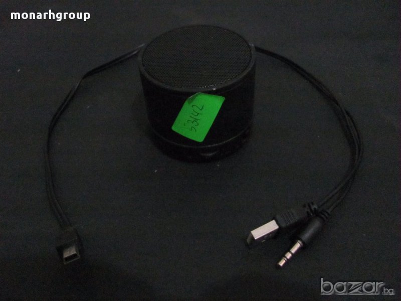 Bluetooth/AUX черна колонка с кабел, снимка 1