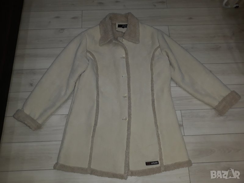 Светлобежово дамско палто кожух марка Spark, снимка 1