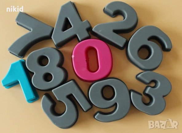 0-9 числа цифри цифра число силиконов молд форма калъп за кексче гипс шоколад и др., снимка 1