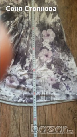 дамска рокля памук сива цветя