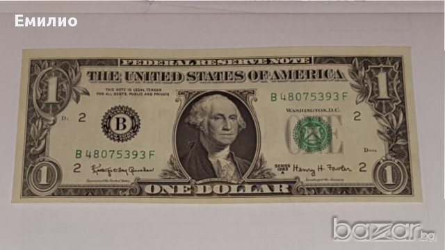 $ 1 Dollar 1963-A Federal Reserve Note New York UNC, снимка 3 - Нумизматика и бонистика - 17870355