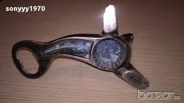 Тюлен-отварачка-масивна и стилна-14х9х8см-внос швеицария, снимка 11 - Антикварни и старинни предмети - 18146792