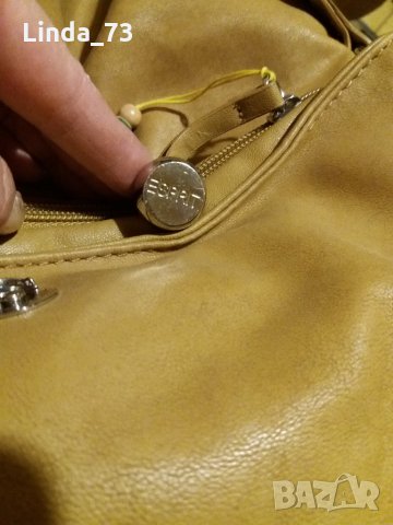 Дам.чанта-"ESPRIT"-/изк.кожа/,цвят-горчица. Закупена от Германия., снимка 9 - Чанти - 21699187