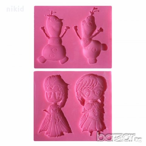 ледено замръзналото кралство елза анна олаф frozen силиконов молд форма фондан шоколад, снимка 4 - Форми - 12991046