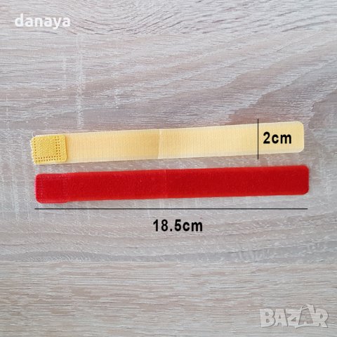 Комплект от 6 броя велкро ленти за кабели многоцветни 18.5см, снимка 8 - Други стоки за дома - 25715202