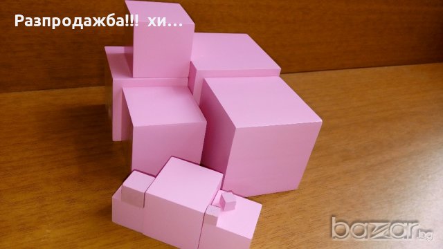 Розовата Кула на Монтесори - малък размер всички Монтесори игри, снимка 14 - Образователни игри - 18587134