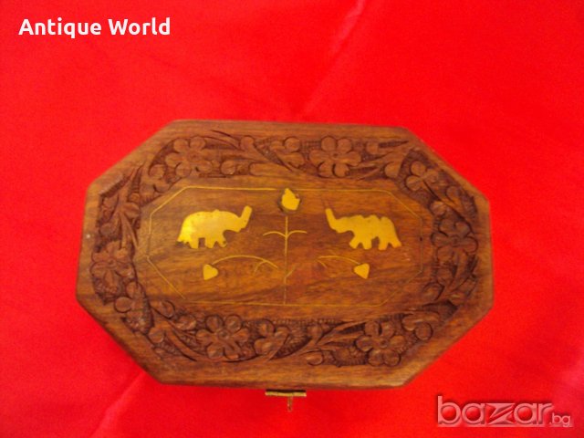 Красива Стара Индийска Кутия за Бижута, снимка 2 - Антикварни и старинни предмети - 20736994