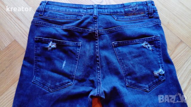 zara man jeans оригинал размер 32 мъжки дънки zara skinny fit вталени тъмно сиви, снимка 4 - Дънки - 22463076