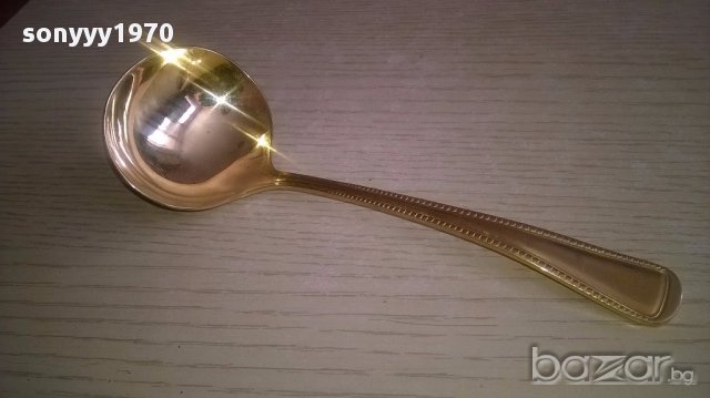 Imperial 18/10-23/24 karat hartvergoldet-черпак 17х6см-внос швеицария, снимка 8 - Антикварни и старинни предмети - 17868417