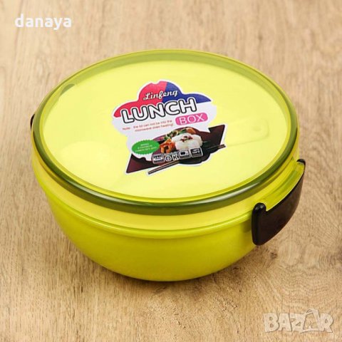 Детска кутия за обяд с две отделения и лъжичка LUNCH BOX кръгла, снимка 3 - Кутии за храна - 26160134