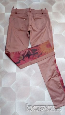 Дамски панталон флорални мотиви, снимка 5 - Панталони - 18280360