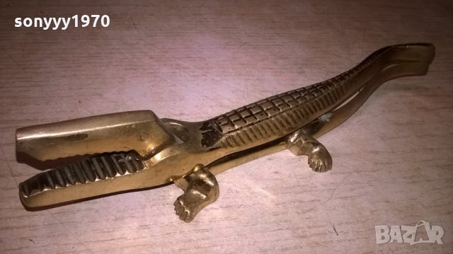 крокодил-17см-мед/месинг-внос испания, снимка 3 - Колекции - 25242723