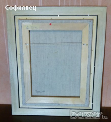 Стара картина масло върху платно размер 45/52, снимка 2 - Картини - 13973450