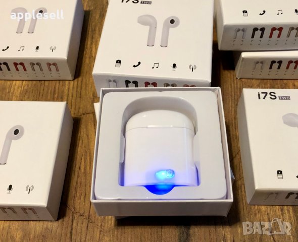 Безжични Bluetooth Слушалки с кутия i7S за iPhone Airpods powerbank телефон Huawei, снимка 7 - Слушалки, hands-free - 24093278