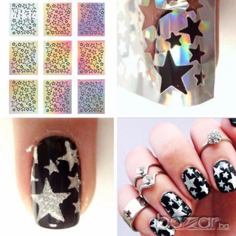 Шаблон за нокти звездички за многократна употреба