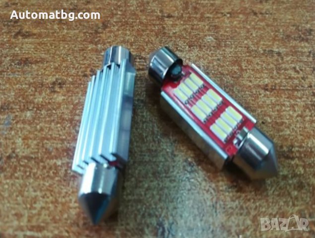 LED Диодна крушка 12LED SMD 12V Festoon 41 мм, снимка 1 - Аксесоари и консумативи - 23992170