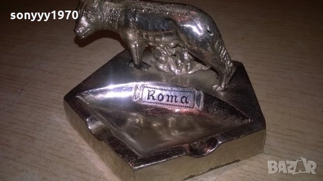 roma-ретро колекция-метален пепелник-внос швеицария, снимка 4 - Колекции - 22010948