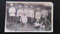 Стара военна фотография на офицери и войници с бели униформи, дебел картон, уникат, снимка 3