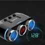 B39 Волтметър за кола в 3-ка разклонител за кола с 2бр. USB  , снимка 4