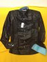 Нова риза Palenzo slim fit S - луксозна черна лъскава тюркоаз, снимка 1 - Ризи - 18030766
