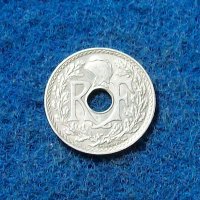25 центимес Франция 1939- нециркулирали с гланца, снимка 2 - Нумизматика и бонистика - 25481374