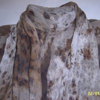 Тигрова копринена блуза, снимка 1 - Блузи с дълъг ръкав и пуловери - 19911637