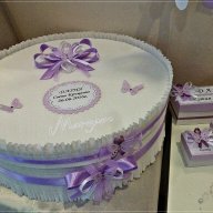 Надпис и комплект за кръщене в лилаво и бяло с пеперуди, снимка 3 - Подаръци за кръщене - 16467621