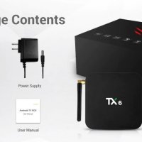 Жироскоп Гласов Контрол Tanix TX6 4GBRAM 32ROM Android9 TV Box 2xWiFi2.4+5GHz BT4.1 SPDIF H265 3D 4K, снимка 6 - Плейъри, домашно кино, прожектори - 24651020