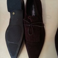 Елегантни Италиански обувки от велур Остри обувки, снимка 9 - Други - 10600239