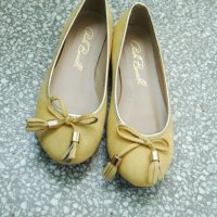 Дамски балеринки, жълти, нови, с кутия, снимка 3 - Дамски ежедневни обувки - 22667176