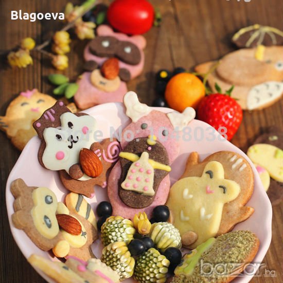 Ефектни резци за бисквити – животни - катеричка, мече и пингвинче, снимка 1