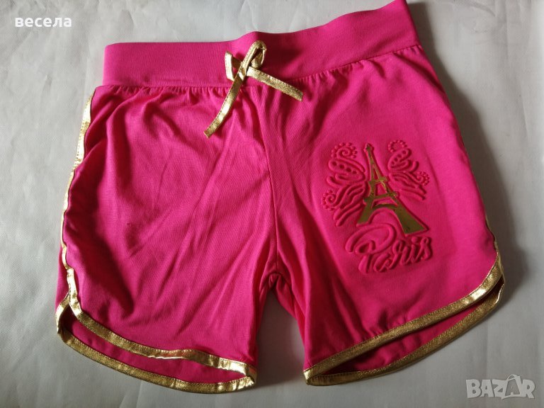 Розови къси панталони за момиче , снимка 1