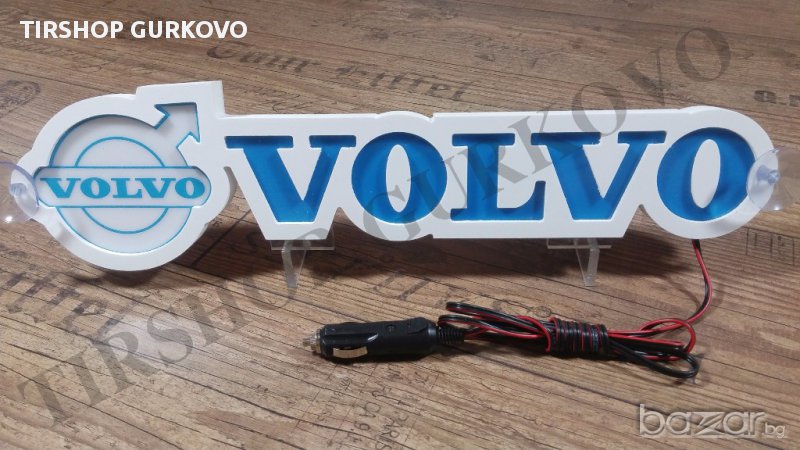 Светеща 3D табела VOLVO с лого. Работи на 24 волта, снимка 1
