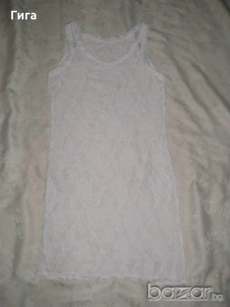 Бяла дантелена туника/рокличка, снимка 1