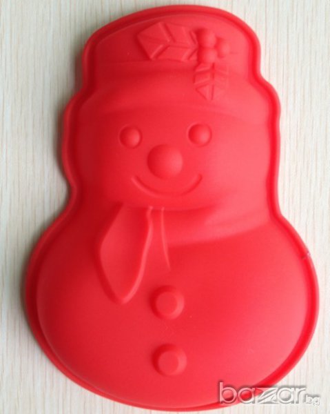 силиконова форма молд снежен човек за украса декорация кексчета фондан сладки и др, снимка 1