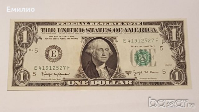 SCARCE " BARR NOTE " $ 1 DOLLAR 1963-B UNC, снимка 3 - Нумизматика и бонистика - 18802193