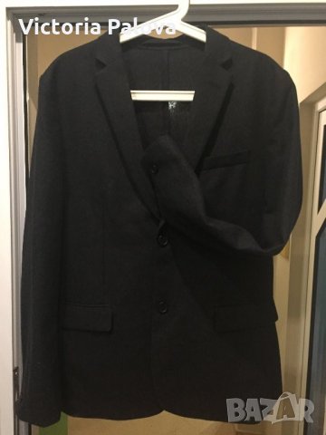 Прекрасно вълнено графитено сако 60%, снимка 3 - Сака - 24099314
