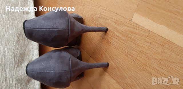 Обувки сиви , снимка 4 - Дамски обувки на ток - 24762478