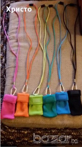 торбичка калъфче за телефон за врат различни цветове