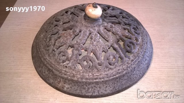 АНТИКА-Ретро колекция-метал/чугун-редка плетка-33х13см, снимка 2 - Антикварни и старинни предмети - 17734706