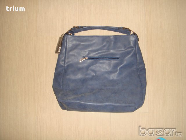 Нова дамска чанта от еко кожа, с етикет, син цвят, снимка 4 - Чанти - 15530012