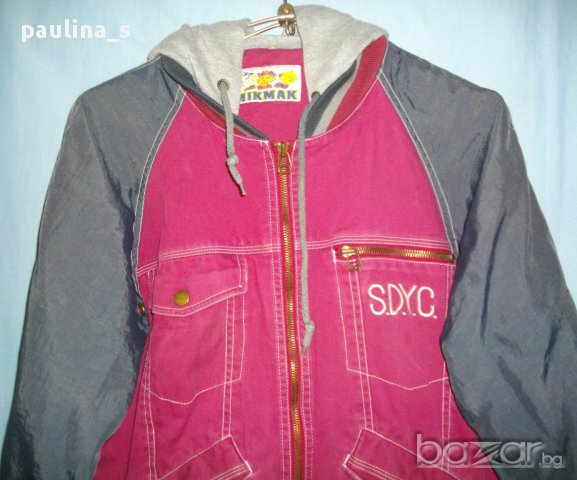 Дамско "Оксфорд" яке тип суичър с каулка и цип, снимка 6 - Якета - 15380360