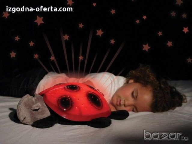 Музикално звездно небе за детенце - музикална нощна лампа голяма калинка, снимка 2 - Музикални играчки - 20032234