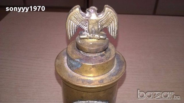 хитлериска антика-немска запалка-ретро-17х9см-внос швеицария, снимка 4 - Антикварни и старинни предмети - 18039160